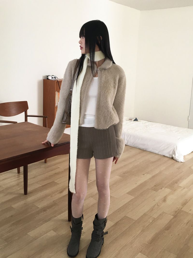 Lanpi slim knit muffler