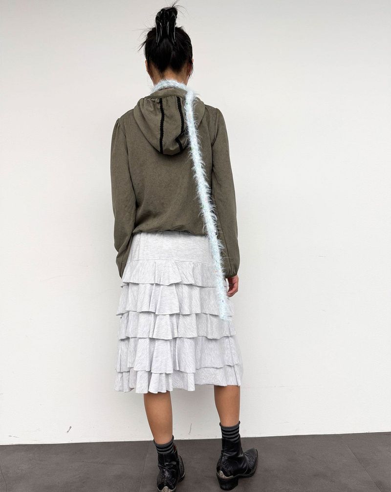 PEONY SKIRT IN W/MELANGE