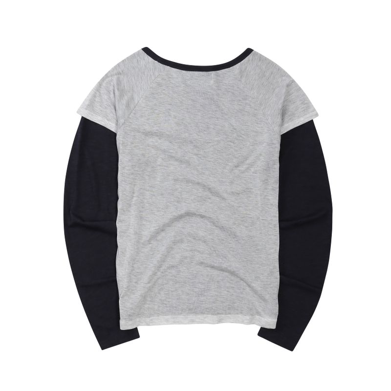 Street league blur artwork double layer long sleeve (Navy)
