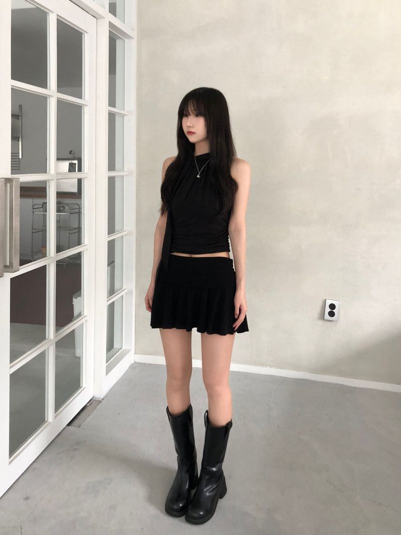 ダイスフレアミニスカート(2 colors)
