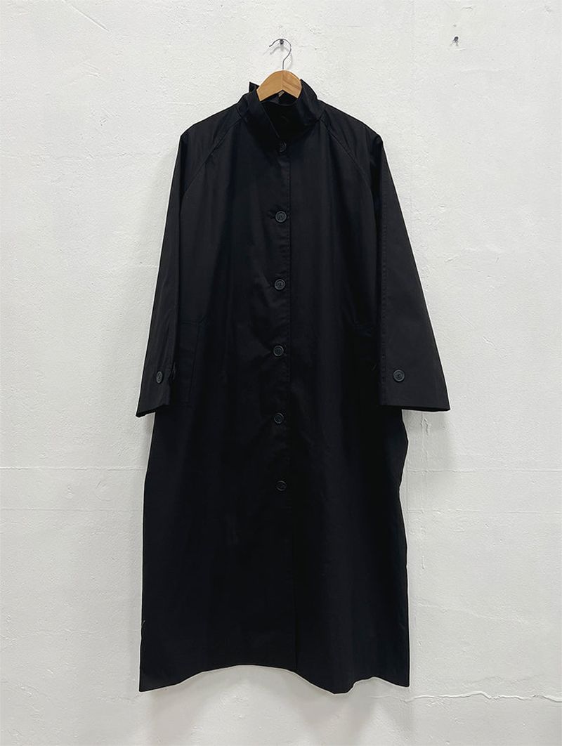 HIGH NECK MAXI TRENCH COAT (3C)