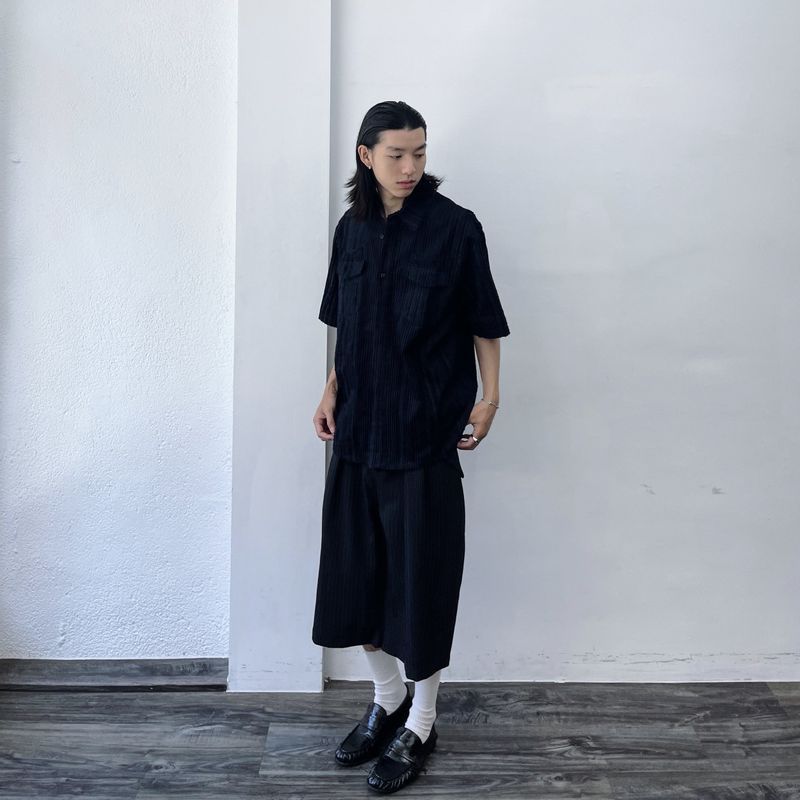 Textured Vertical Utility Shirt