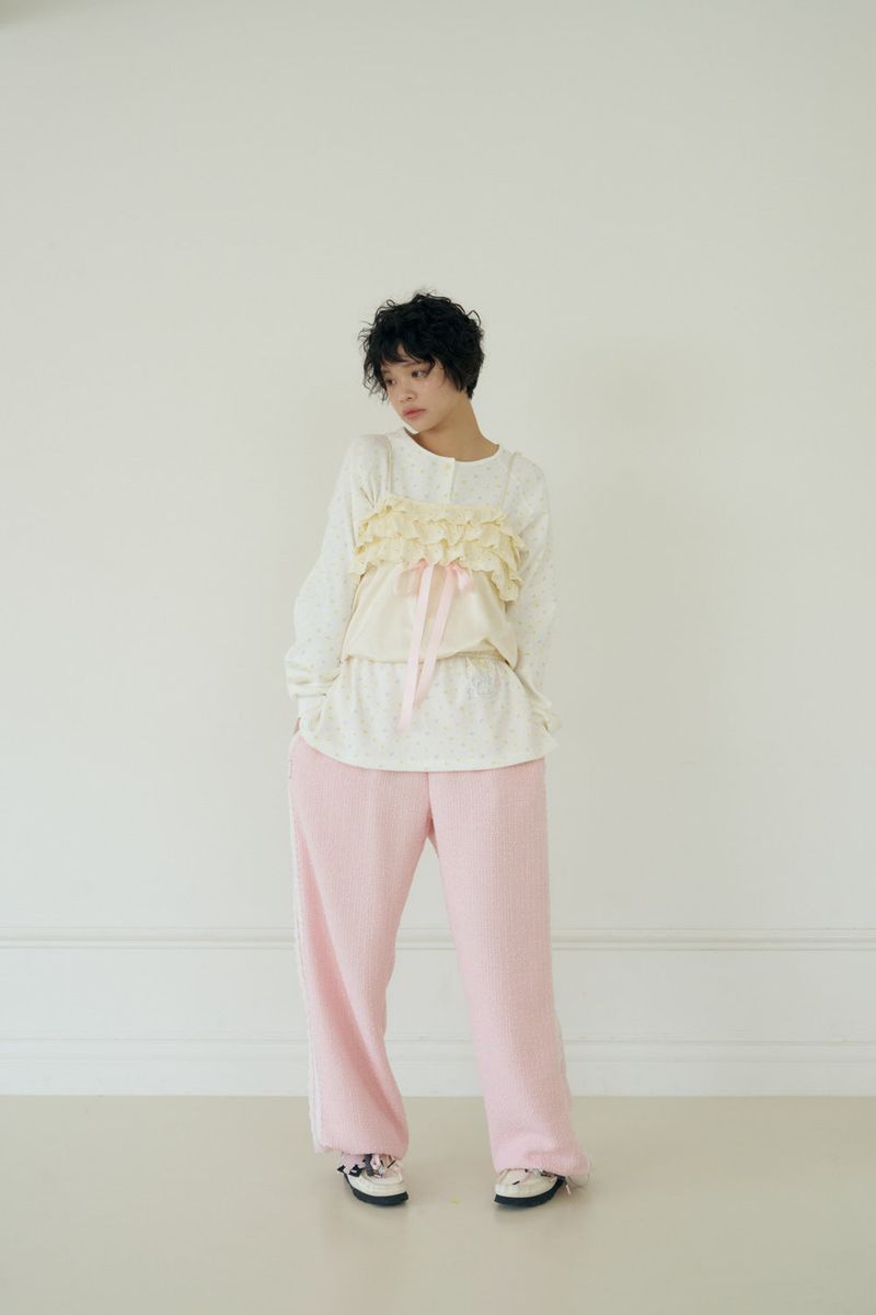 POPPY TWEED PANTS (PINK)