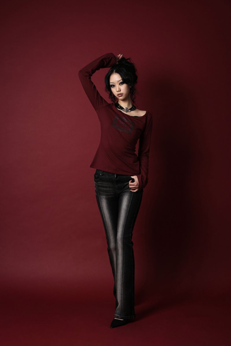 CORSET HIGHLIGHT BOOTS CUT DENIM #NOIR