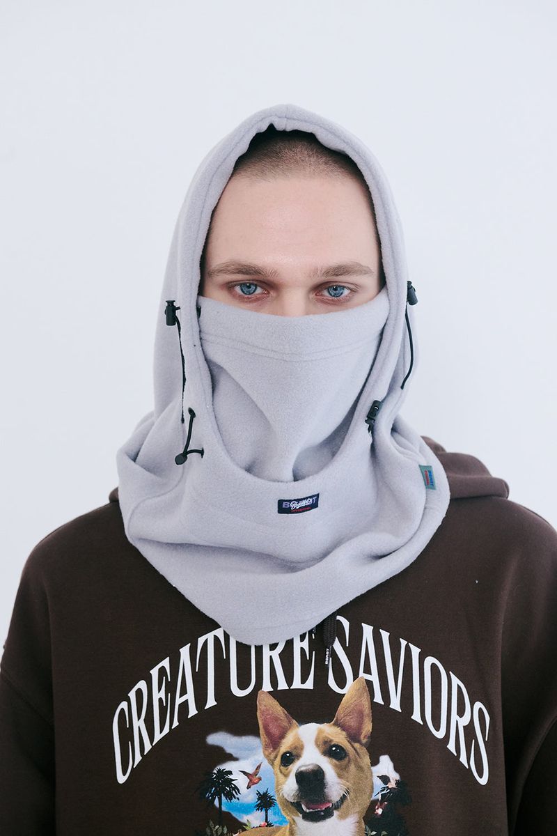 BSRABBIT(ビエスラビット)の「BSR2223FWHW001 BSRBT DOUBLE STRING HOODWARMER GRAY(Hats)」
