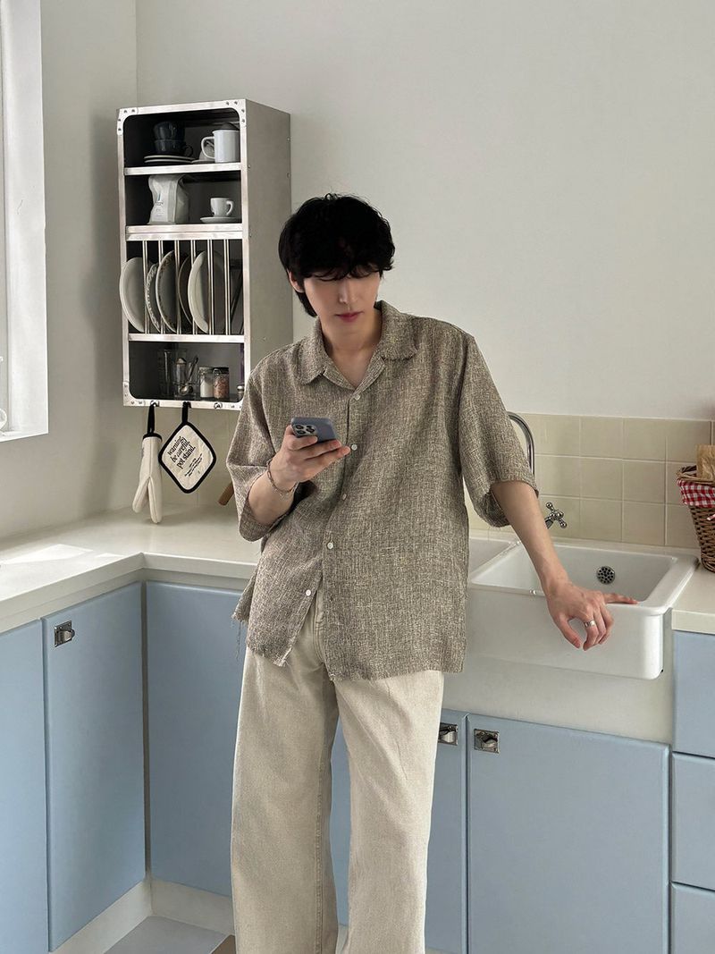 ASCLO（エジュクロ）の「ASCLO Logic Tweed Short Sleeve Shirt (2color)（Tops）」