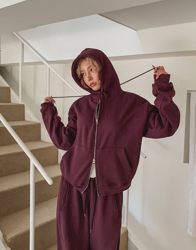 Eve Brushed Two Way Hood Zip-Up