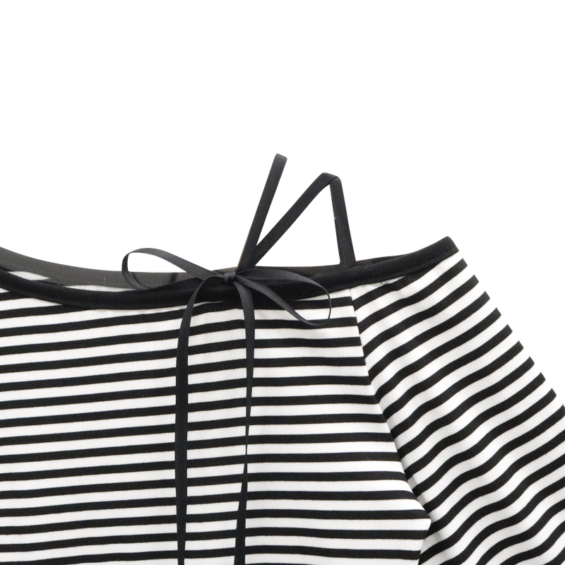 RIBBON ONE SHOULDER T-SHIRT