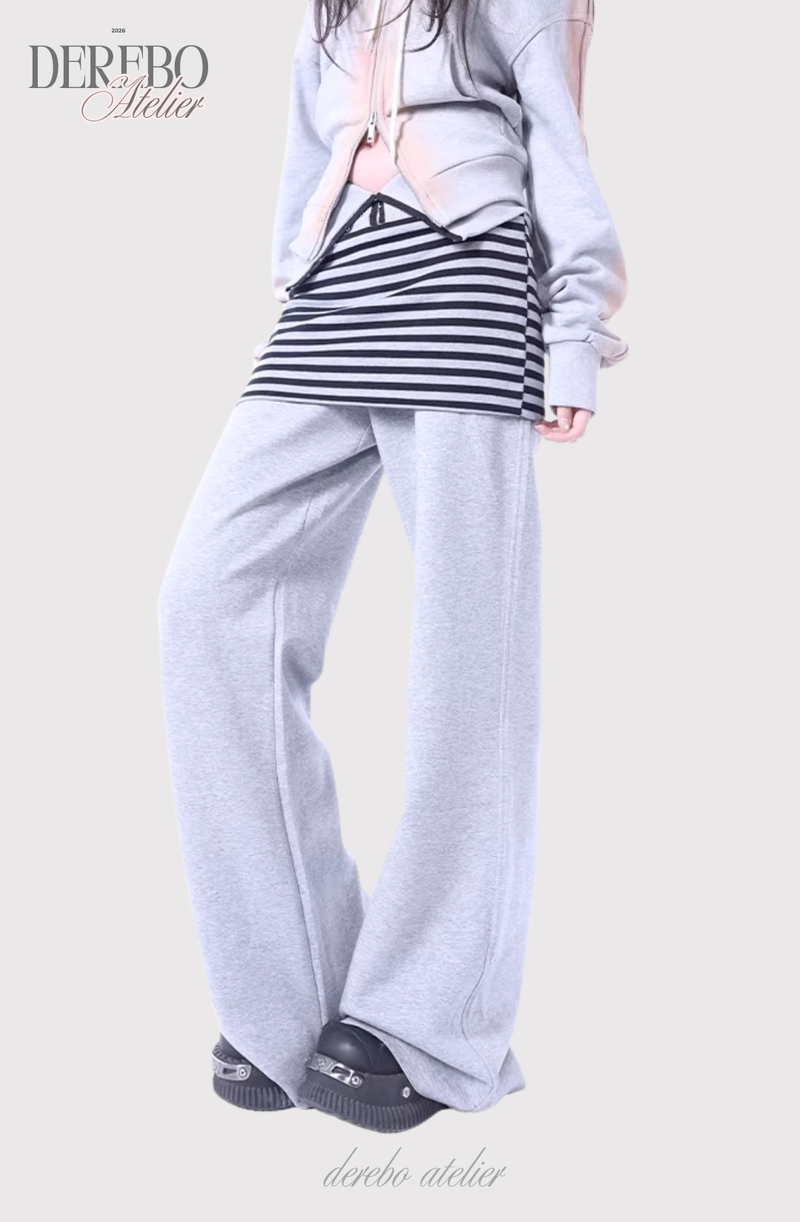 Gradient Off-Shoulder Zip-Up (PANTS)