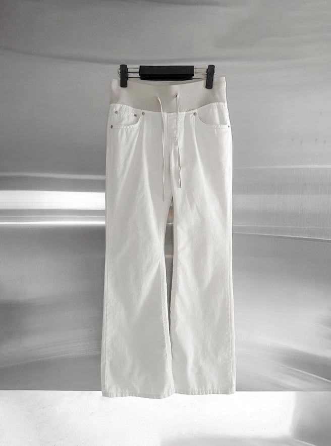 Shibori Straight Cotton Pants