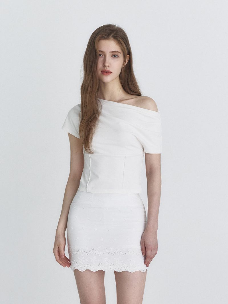 Drape t-shirt (Ivory)