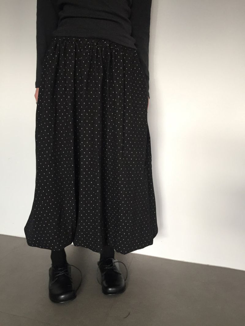 Wool Dot Balloon Skirt (2Colors)