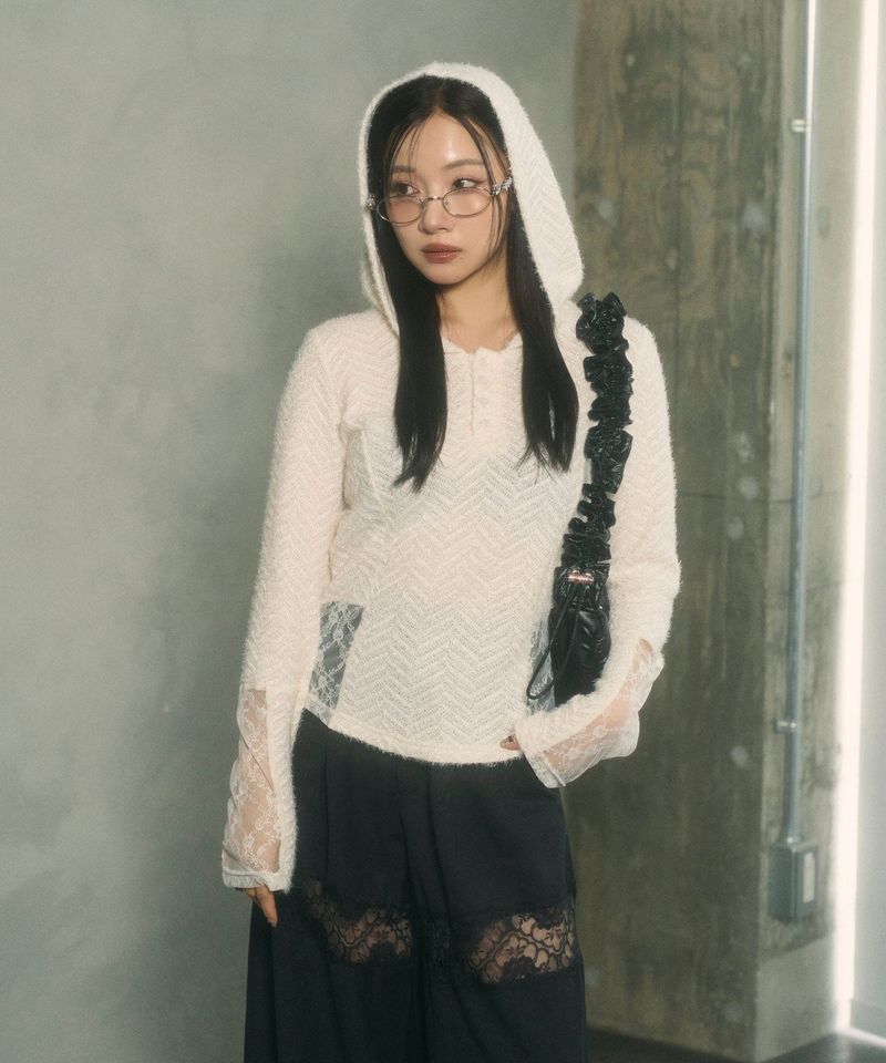 ANDGEEBEE（アンジービー）の「ドッキングシャギーフーディー（Tops）」