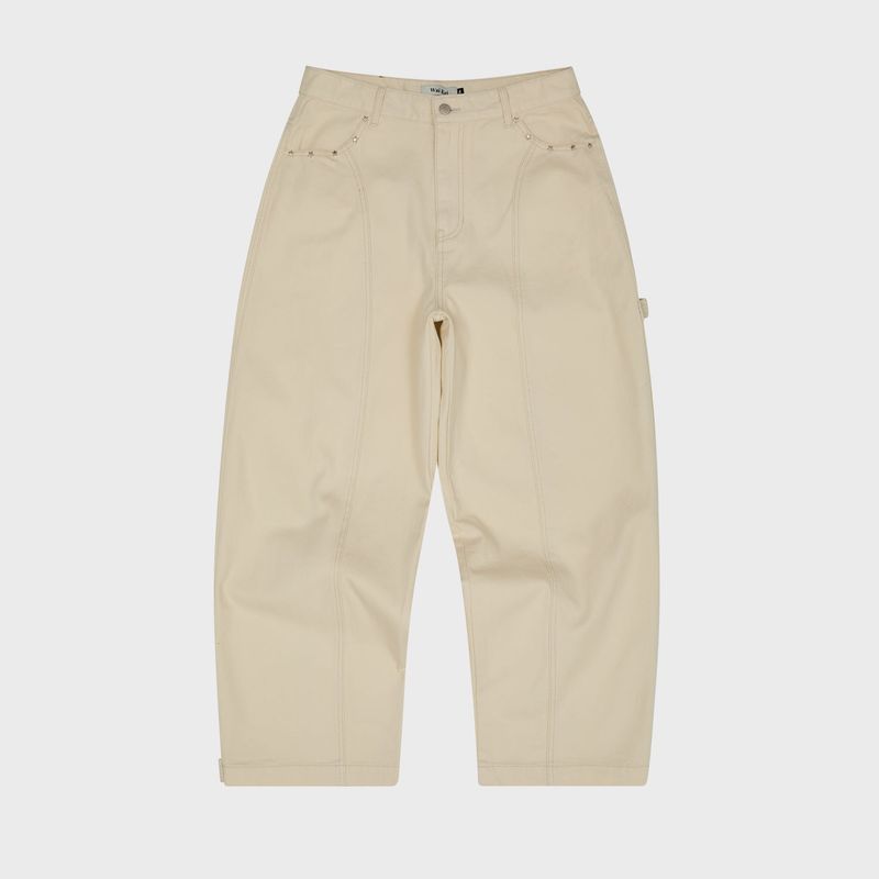 Cinch Bag Curved Cotton Pants
