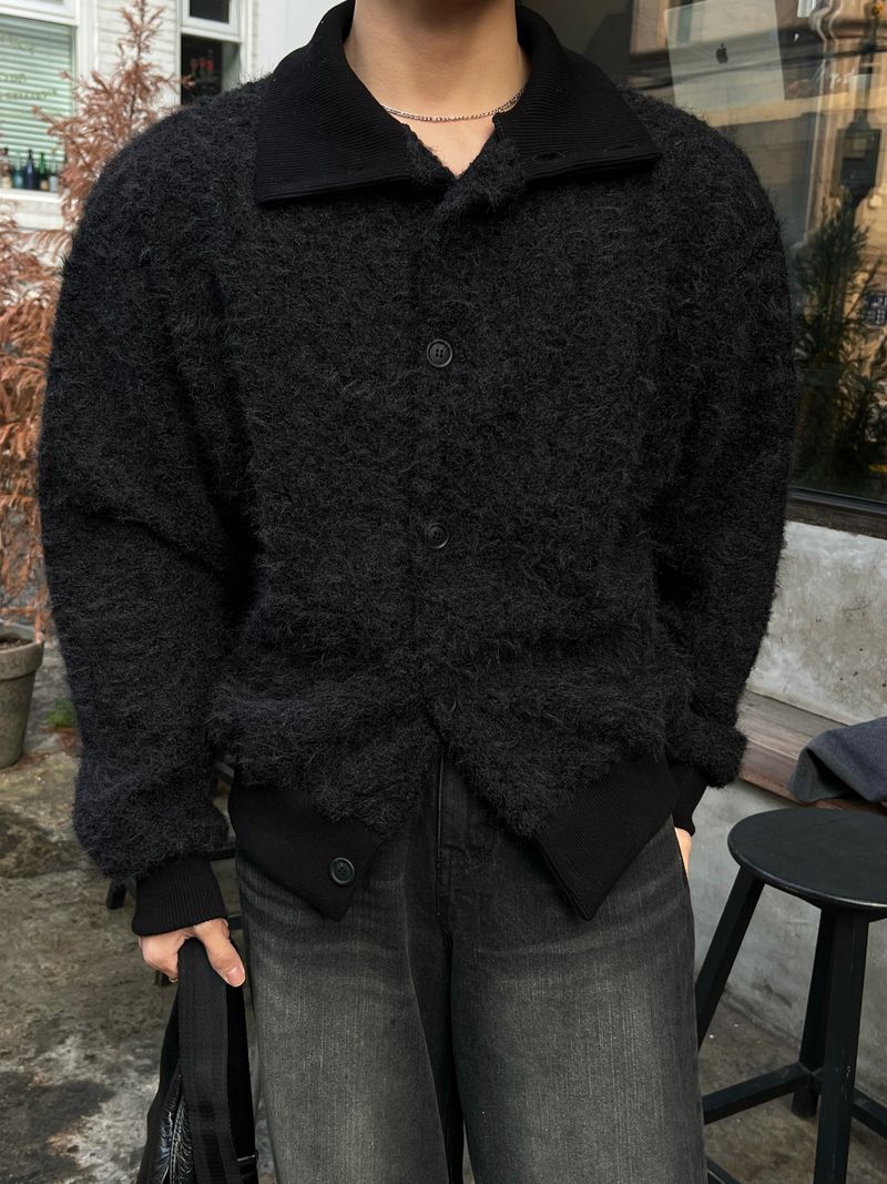 INF High-neck cardigan