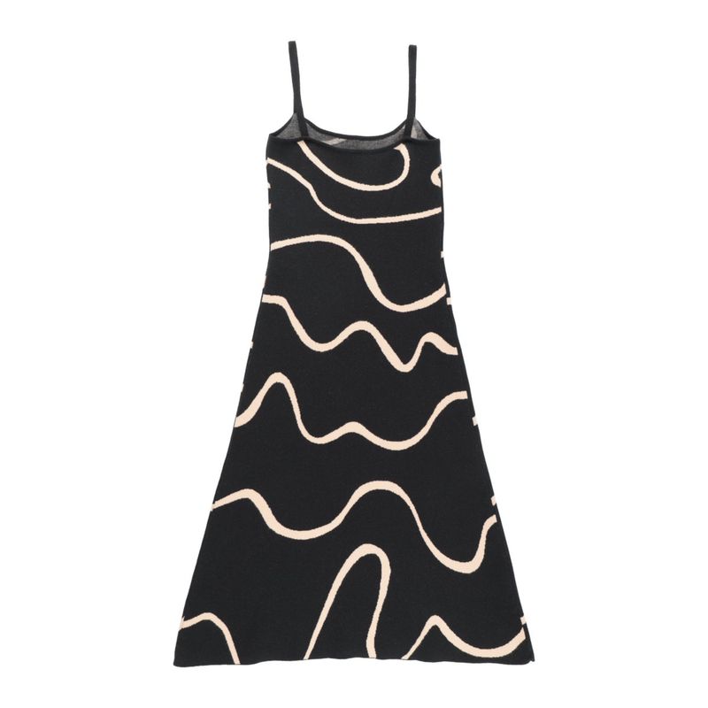 Wave pattern knit one piece