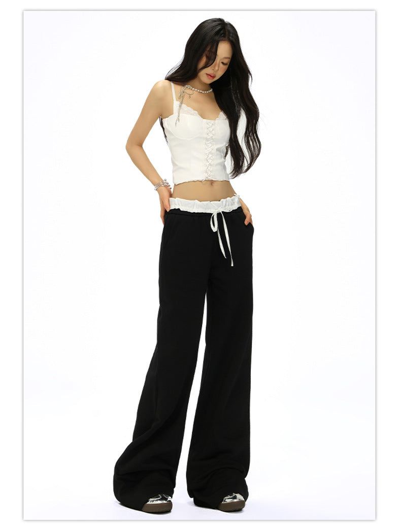 Double Waist Set-Up String Jogger Pants