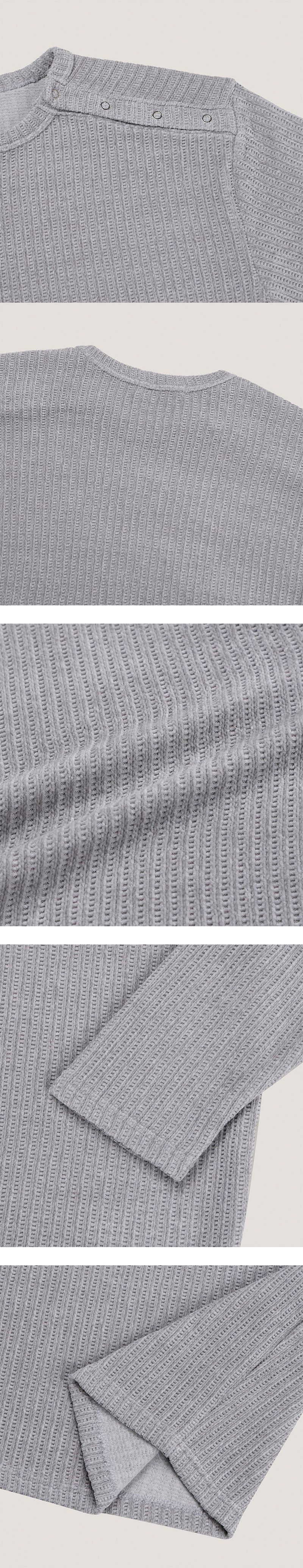  [Unisex] Double shoulder button knit(4color)