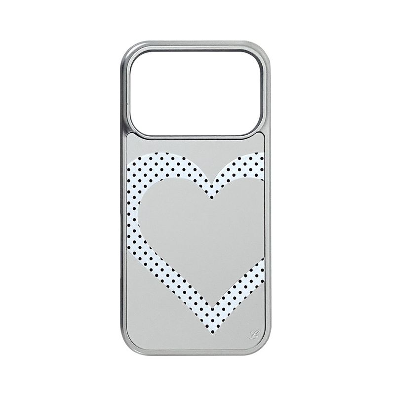 [MADE] [+MagSafe] HEART DOT PHONE CASE (silver mirror bumper)