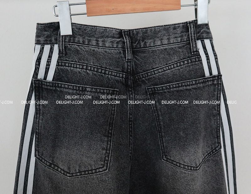 [UNISEX] Five track wide jeans