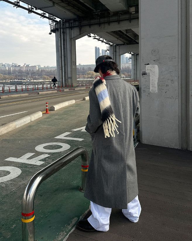 No.1052 wool20 over single long COAT