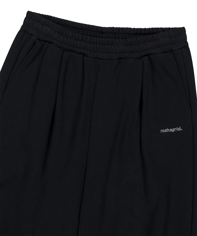 TWO-TUCK WIDE SWEAT PANTS_BLACK