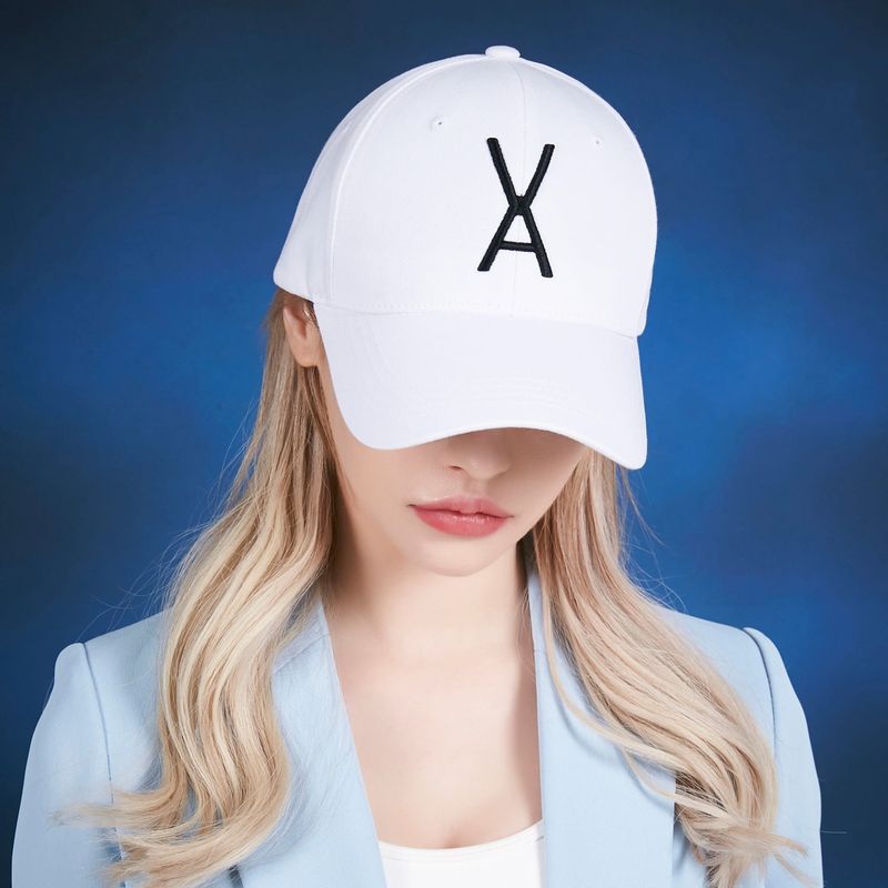 VA Big logo over fit buckle cap WHITE