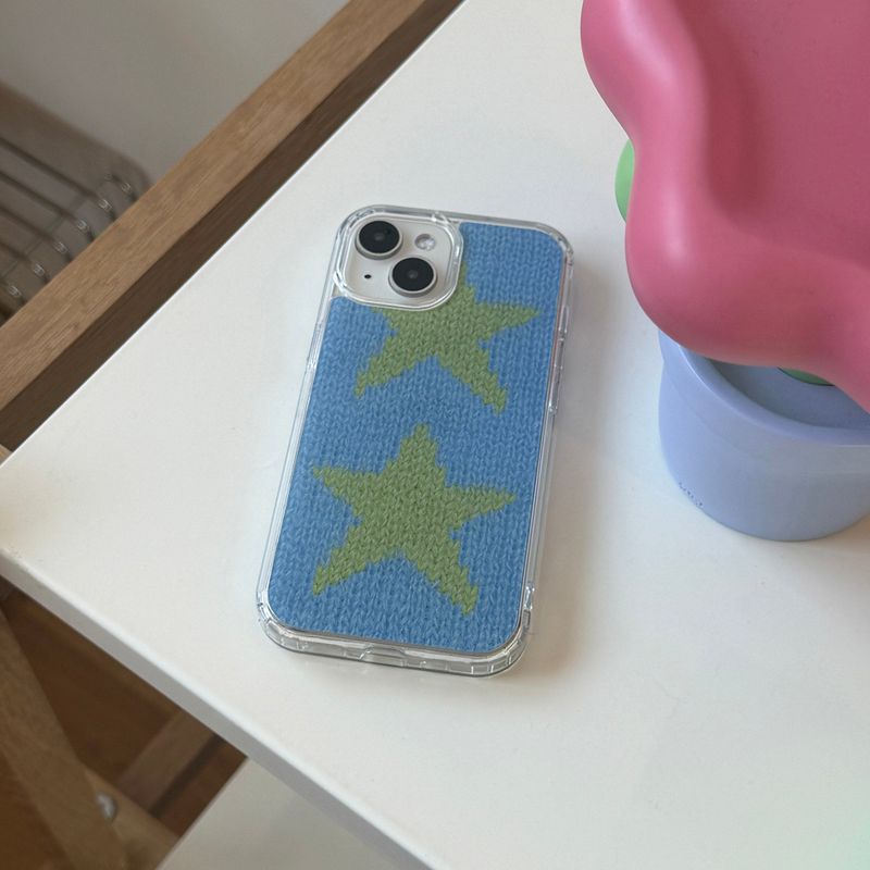 DELPHIN(デルフィン)の「ドット & スターハードジェルケース _ スター(スマホグッズ/小物)」
