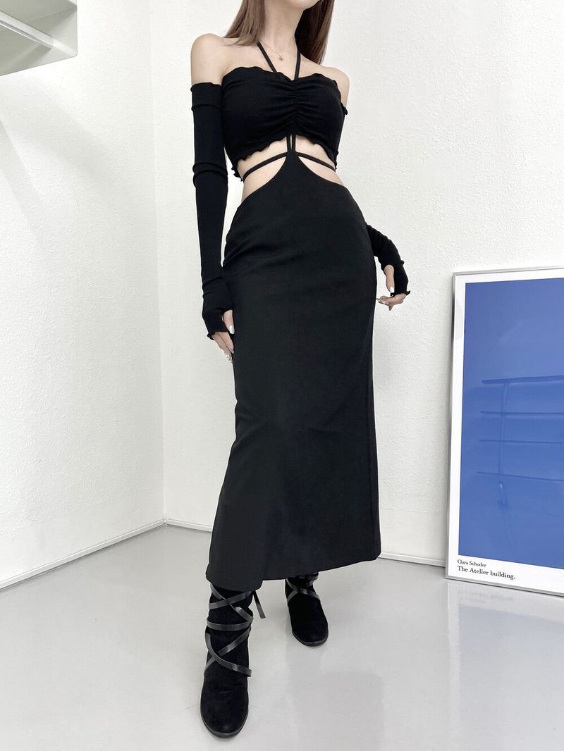 Seow（ソウ）の「[SEOW] 670. Deep halter maxy sk（Skirts）」