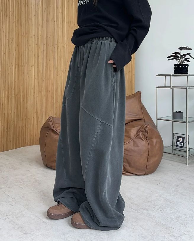 Mars Pigment Cut-out Wide Pants