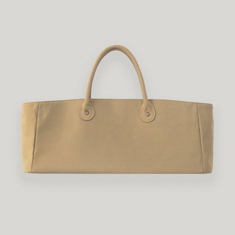 Beige Nylon Tote Bag