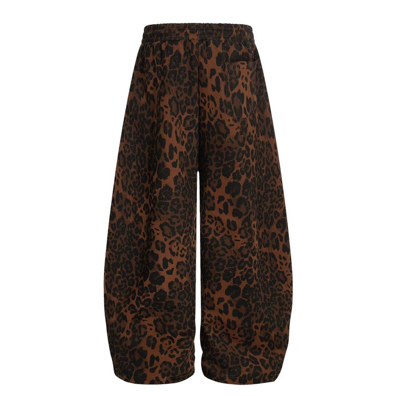 Leopard Washed Wide Pants