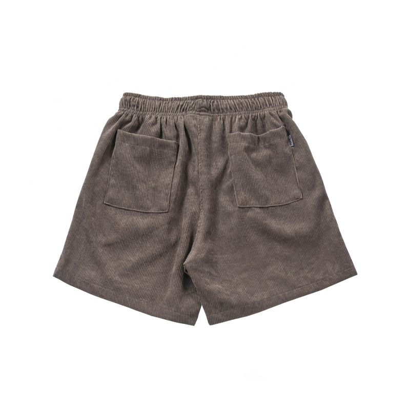 CORDUROY LOGO HALF PANTS BROWN