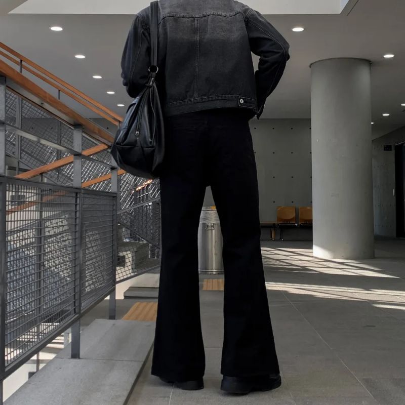 LMN Herit Bootcut Semi-Wide Cotton Pants (2 colors)