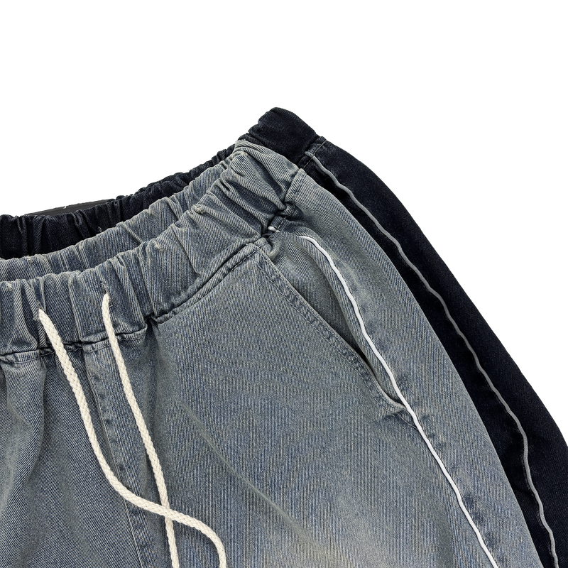 denim piping balloon pants