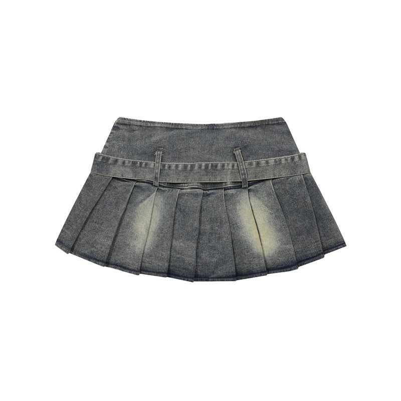 Siera Washed Denim Skir