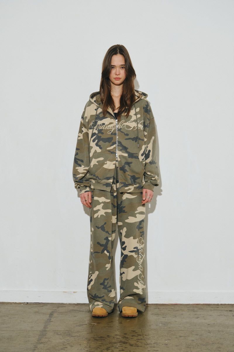 lg camo hood zip up (beige)