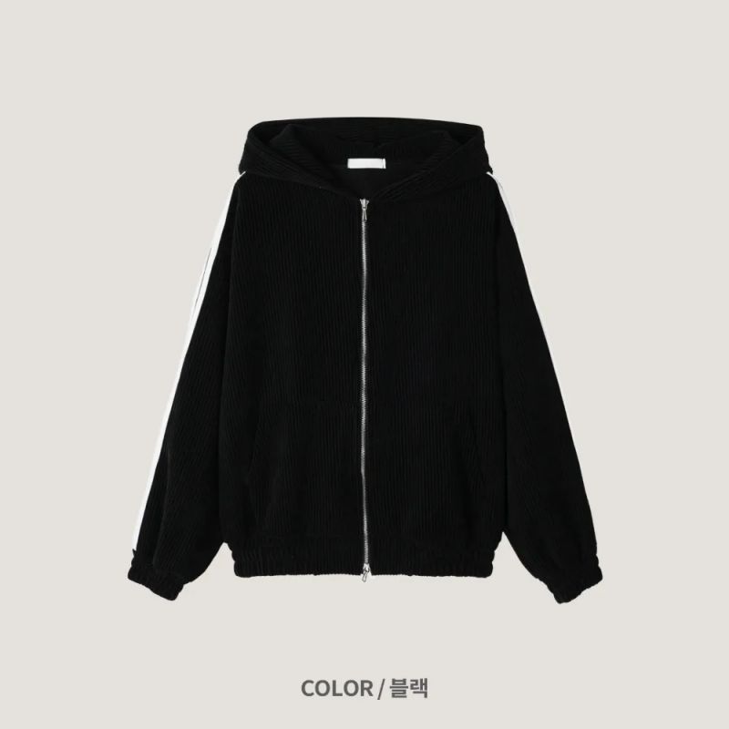 LMN Slay Velour Brushed Hooded Zip-Up (2 colors)