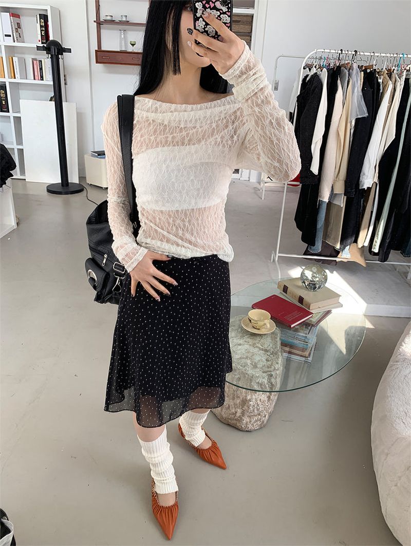 LACE DRAPE LONG SLEEVE (2C)