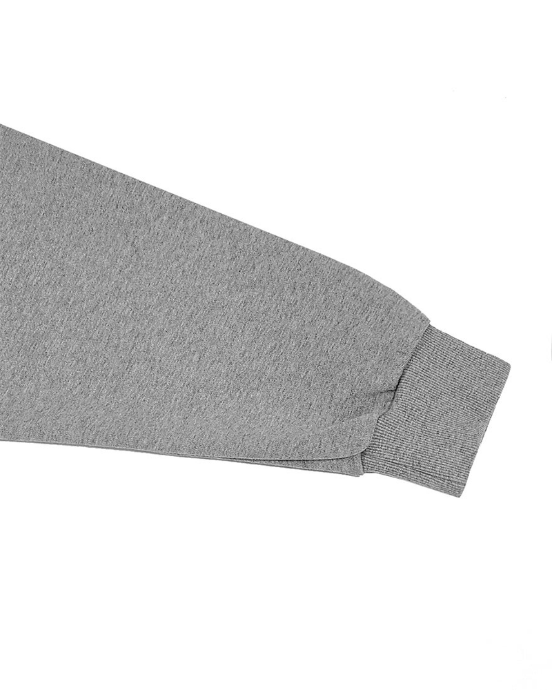 Tei Two-button snap neck boxy fit zip-up jumper