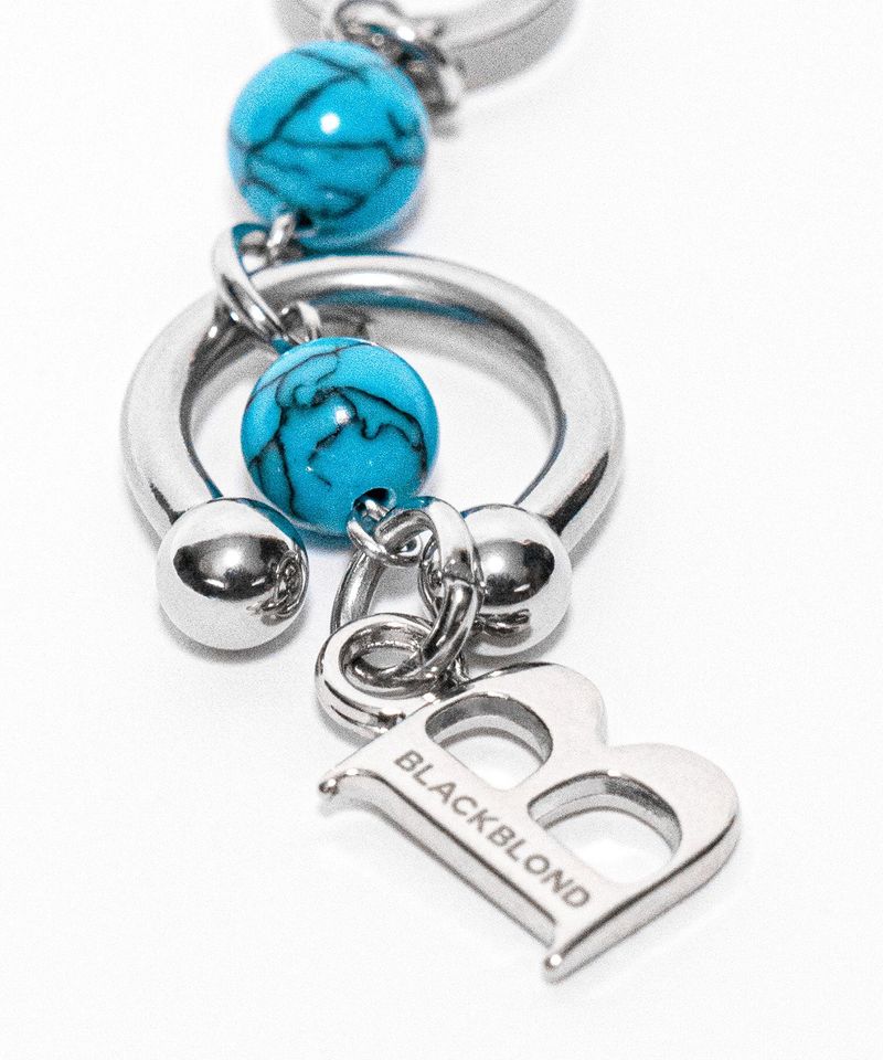 BBD Stone Ball B Logo Earring (Silver&Turquoise)