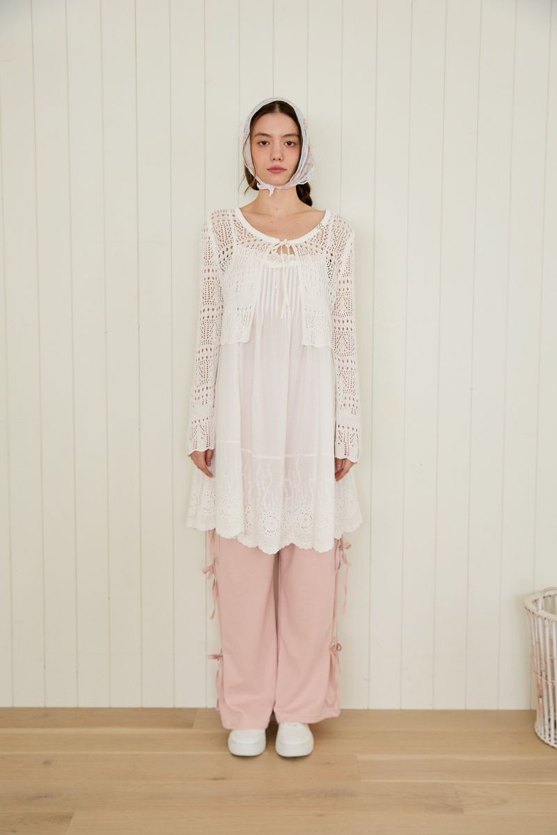 PINK PINEAPPLE（ピンクパイナップル）の「ANNE'S CROCHET CARDIGAN（Tops）」