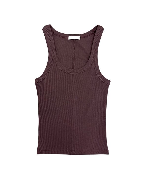 Rimb Minimal Ribbed Sleeveless Top