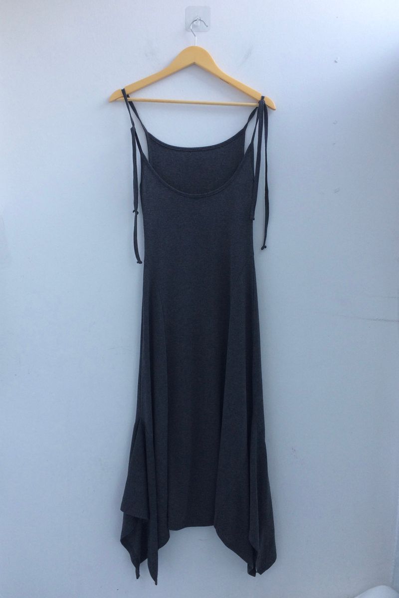 double-strap draped long dress