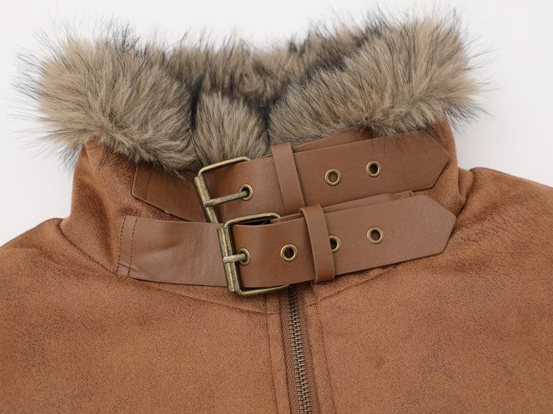 Berlin Leather Fur Collar Jacket