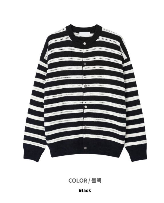 Pommel Openwork Round Cardigan