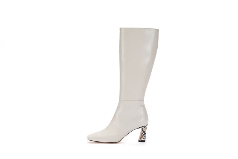 Square Long Boots_Cream