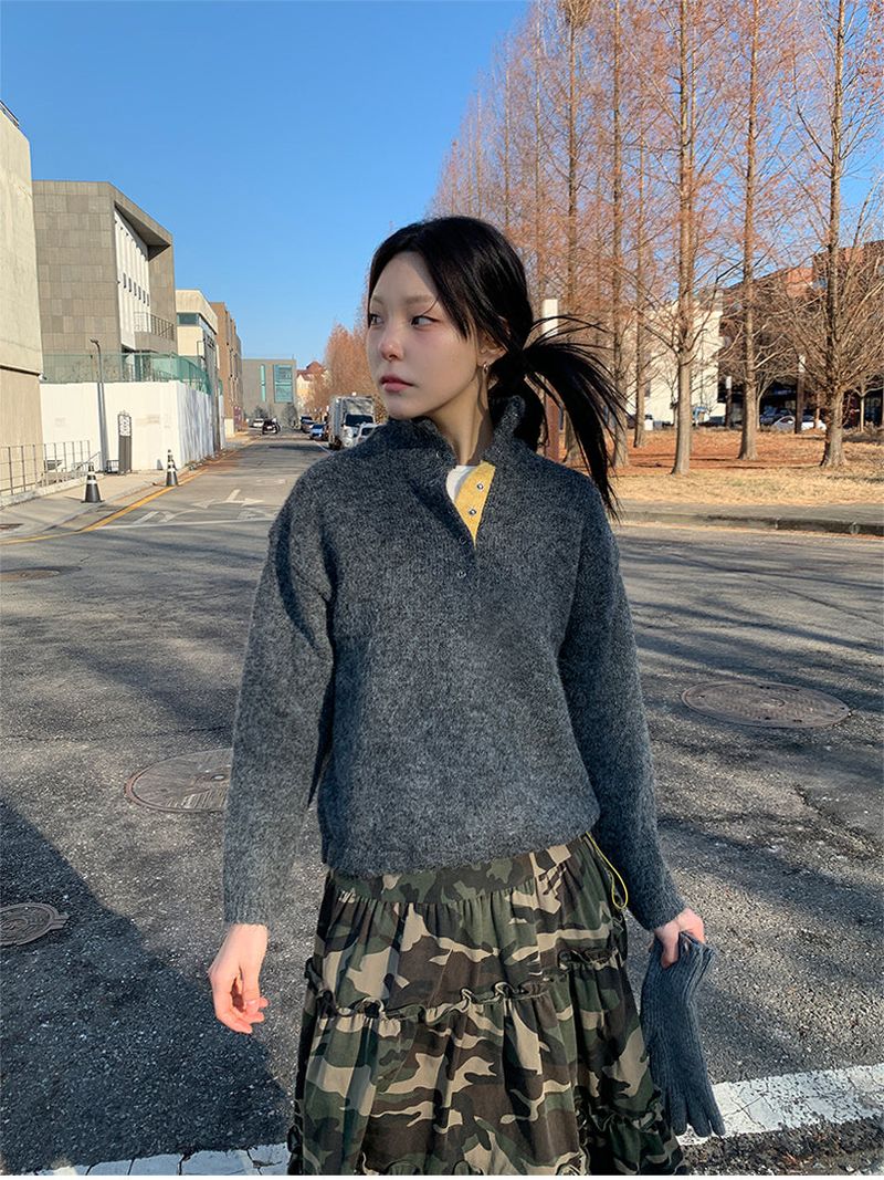 HENLEY ANORAK SWEATER (5C)
