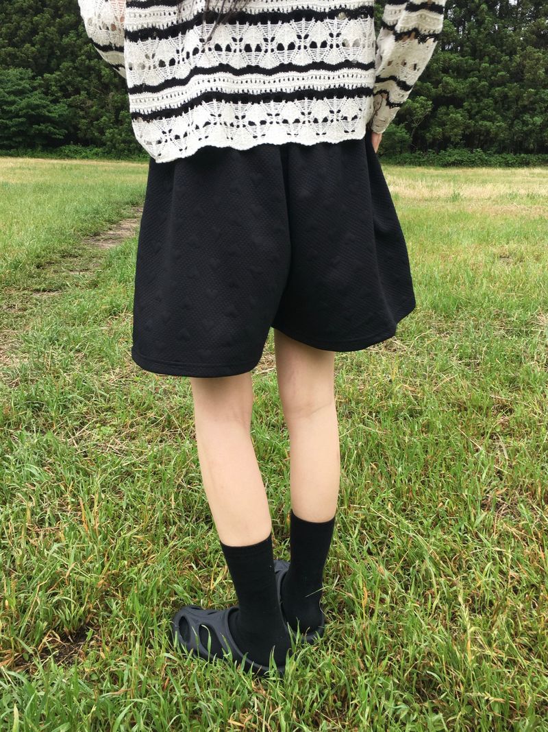 [Short ver/Ritcore MADE] Heart Embossed Shorts (3c)