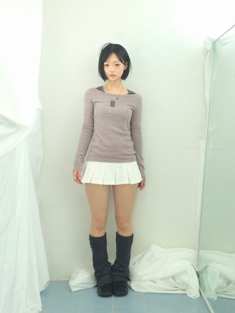 Basic Pleated Miniskirt